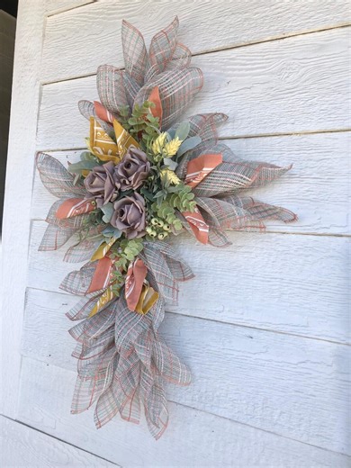 Cross Wreath Decoration Front Door Farmhouse Style Rustic Western Home Decor Religious Gift Wedding Present Birthday Idea Housewarming Year - Etsy