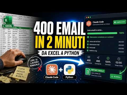 Claude Code + Python: ho automatizzato 400 email da Excel evitando centinaia di click