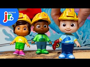 Firefighter JJ Rescues a Dinosaur! 🦖 CoComelon Lane Toy Play | Netflix Jr
