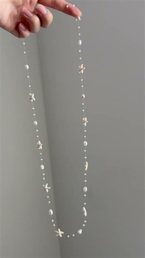 Biggg 30in beaded necklace hehehe , pearl starfish necklace #summertime #beachjewelry #beach #beach