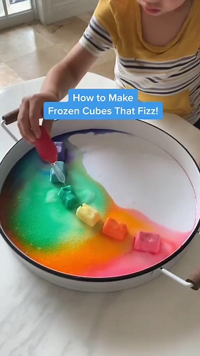 Colorful Frozen Fizzy Science Experiment for Kids