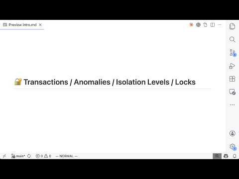 PostgreSQL Isolation levels / Anomalies / Locks (ptimistic & pessimistic)