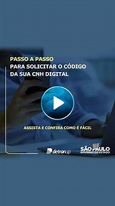 4K views · 74 reactions | Caso você tenha a sua CNH digital ativa, saiba como solicitar o código da sua CNH Digital no tutorial! #detransp #detranspmaisdigital #cnh | Detran.SP | Facebook