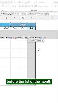 Create a Dynamic Excel Calendar in Seconds! | Smart Excel Tips #excel #shorts