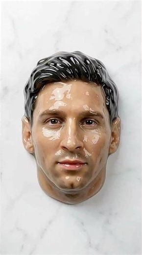 Crushing Messi Slime Face - Relaxing ASMR