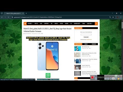 Redmi 12 Fire Global HyperOS 2.0.202.0 And-15 Tested Scatter Firmware | Hang Logo & Auto Restart Fix