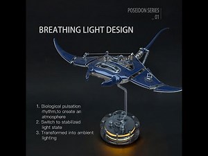 ⭐ Steampunk Mobula Manta Ray Metal Model
