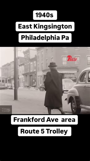 History of Philly on Instagram: "1940s East Kensington Section of Philadelphia Pa - PTC ( Philadelphia Transportation Company ) Route 5 Trolley Rides down Frankford Ave down the street."