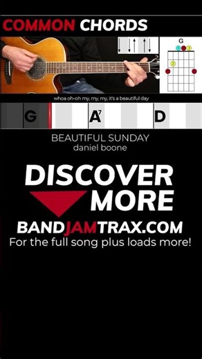 Beautiful Sunday by Daniel Boone | EASY GUITAR LESSON | Scrolling Chords