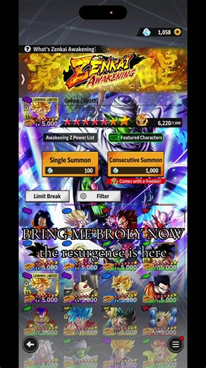 Gohan Ball Legends PvP Showcase — Bring Me Broly Now
