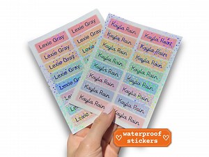 Kids Name Stickers, Name Labels, Daycare, Preschool Name Labels, Waterproof Name Stickers, Back to School Gift for Kids, Kids School Labels - Etsy