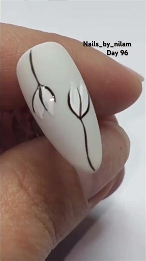 Day 96/365 💅 Glitter French Tip Nail Extension | Easy Nail Art Tutorial