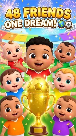 ⚽ Kicky's Big World Cup Party! | 48 Teams One Dream | Kids Cartoon 2026 | #Shorts