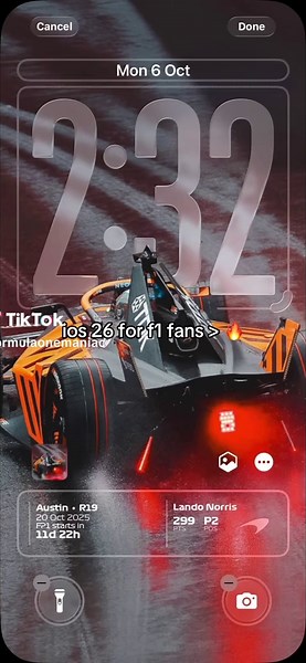 iOS 26: McLaren Wallpaper and Widgets for F1 Fans