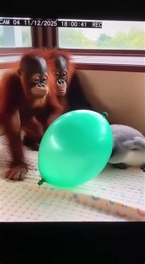 Watch What Cameras Caught A Baby Orangutan Doing at Night