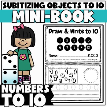 Kindergarten Counting and Writing Numbers to 10 Mini Book | School Theme