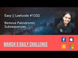 Leetcode 1332. Remove Palindromic Subsequences