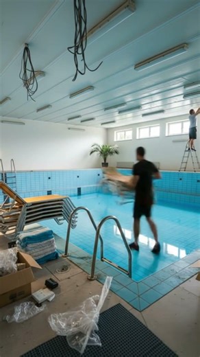 From Moldy Pool to 5⭐ Indoor Spa — AI Did This 😳 #airenovation #beforeafter #homemakeover