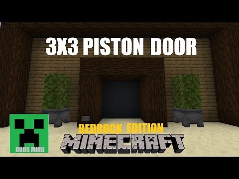 Minecraft 3x3 Piston Door (Bedrock Edition) EASY