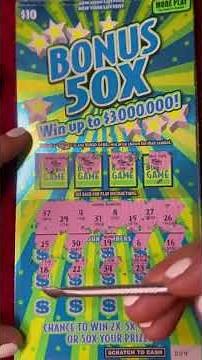 BONUS 50X WIN UP TO 3,000,000 NEW YORK LOTTERY SCRATCH OFF TICKET!