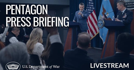 Secretary Hegseth and Chairman Caine hold a press briefing on Operation Epic Fury - 04/16/2026