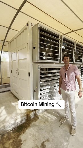 Travis Miller on Instagram: "Bitcoin mining container setup"