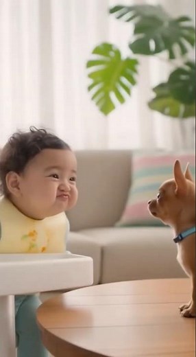 Cute Baby with Baby Chihuahua 🐕