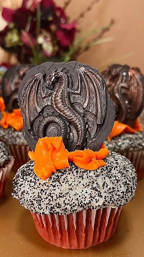 Tasty on Instagram: "House of the Dragon-Inspired Cupcakes! Link in bio for the Dragon Silicon Mold and this recipe 🐉"