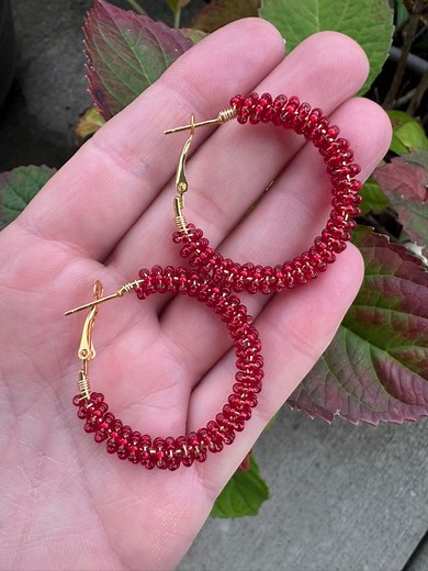 11K views · 275 reactions | How to wire wrap seed bead earrings. Find...