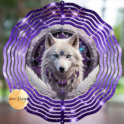 Wolf Wind Spinner PNG / Purple Glitter / Coasters /sublimation Wreath Center (digital Download) - Etsy