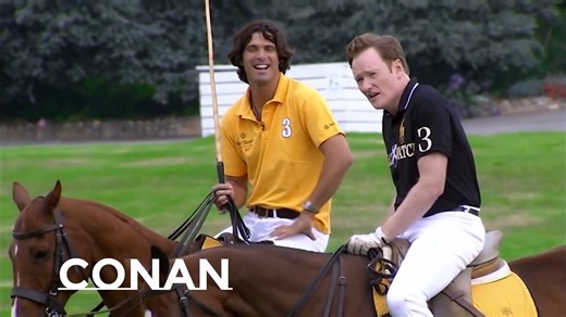 Conan in Berlin, Then Learns to Play Polo and Travels to Tokyo