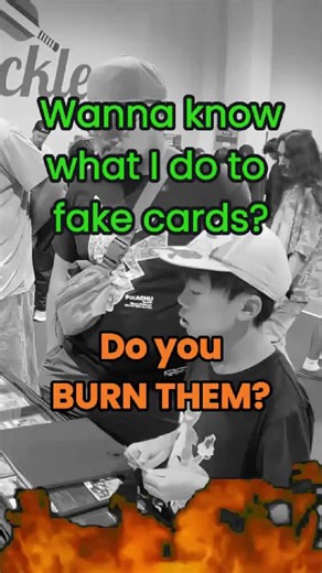 Lil bro was a little too eager with that answer 😳 Happy to help teach a young collector so tips for spotting fake cards and help them to build a real collection! #pokemon #pokemontcg #vendorpov #wholesome #pokemoncards