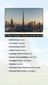 38K views · 79 reactions | 10 Most Famous Towers in the World | Incredible Facts | Facebook