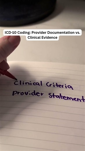 ICD 10 Coding Provider Documentation vs Clinical Evidence