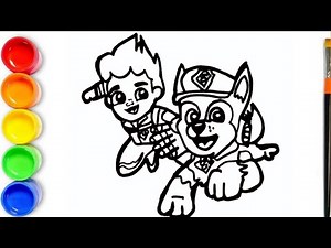 How to draw Chase & Ryder From Paw Patrol | Paw Patrol