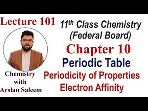 Electron Affinity | Factors affecting Electron Affinity | The Periodic Table | Class 11 Chemistry
