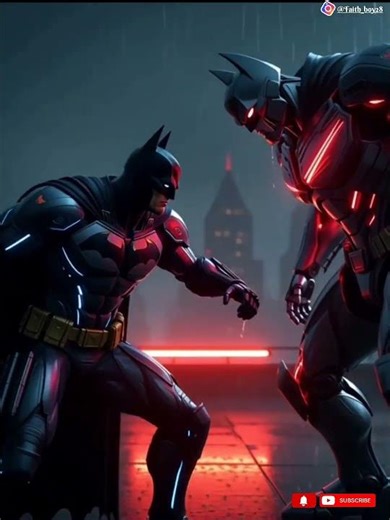 Batman vs Robo Assassin | Dark AI Showdown | 4K Characters fight #aifights #robotx #robotfighting