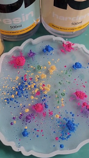 Resin Coaster Kit - Geode Shaped Splatter Design Tutorial