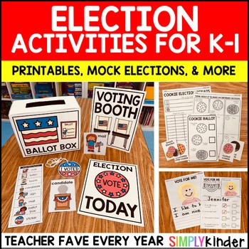 Election & Voting Mock Day Activities, Social Studies Worksheets Kindergarten