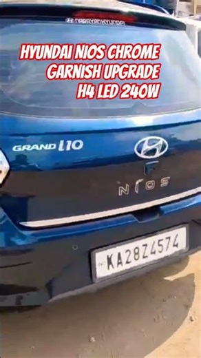 ✨ Hyundai NIOS Full Chrome Upgrade ✨Premium Look | Powerful 240w Tcx H4 LED, At MD Motors Bijapur 🚗🔥