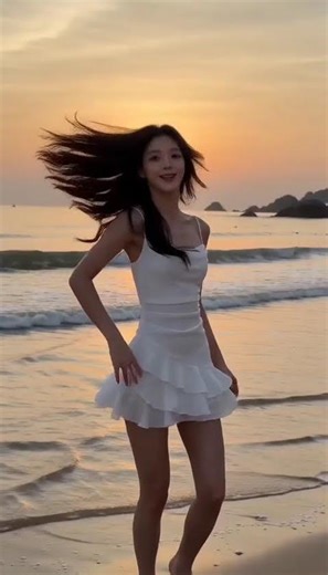 Beautiful Girl Dancing on the Beach at Sunset #beachdance #summer #dancevideo