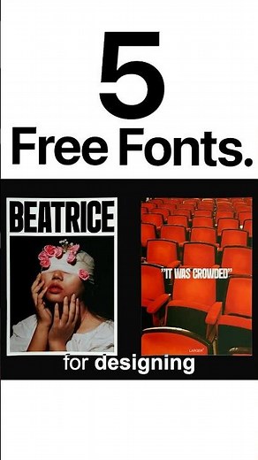 video editors NEED to try these 5 FREE fonts for title cards 🔥
