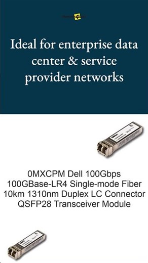 0MXCPM Dell 100Gbps Duplex LC Connector QSFP28 Transceiver Module #0MXCPM