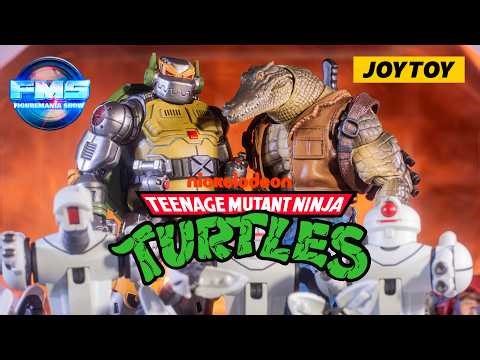 TMNT Metalhead Leatherhead and Roadkill Rodney Figures by JOYTOY Review #tmnt #joytoy