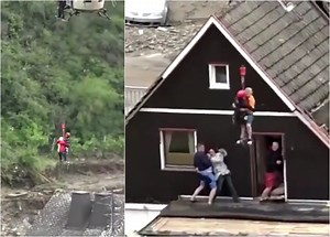 Watch: Heroic rescue of elderly persons in Germany floods