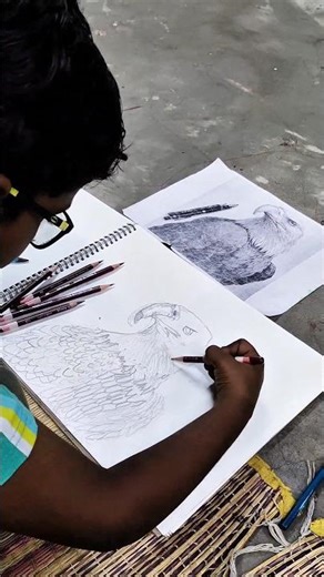 Viral Eagle Drawing Shorts 🦅🔥 #art #drawing #artwork ‪@Artist_Udhaya‬ #shorts