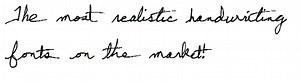 Realistic Handwriting Font