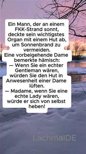 Ein Mann, der an einem FKK-Strand sonnt,....#witze