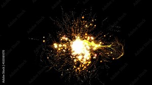 4k. Fire explosion explosion fire bomb smoke explosion animation on green screen.