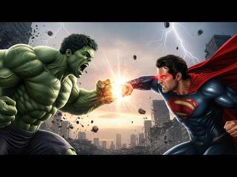 SUPERMAN vs HULK 🔥 Ultimate Power Clash | Epic Superhero Fight (4K CGI)